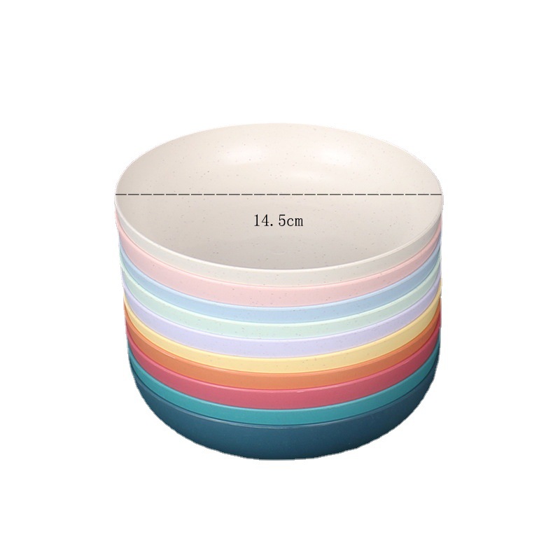 15cm profundo plato de hueso redondo 10 unids paja de trigo gota-resistente pastel plato de plate