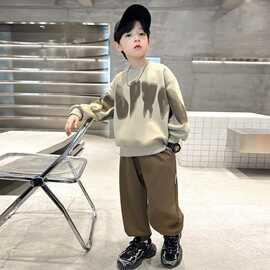 同款男童秋季套装2026新款中大儿童洋气男孩休闲春秋款时髦两件套
