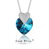 Necklace, crystal, pendant, silver 925 sample, European style