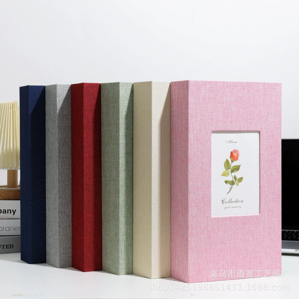 4R6 дюймов 300 листов интерстициальный фотоальбом льняной фотоальбом производитель оптом