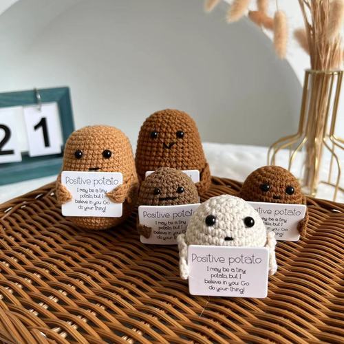 Amazon's best selling hand-knitted positive energy potato doll funny expression bag pendant ornaments foreign trade cross-border trend