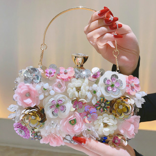 Small clutch bag, dress, food bag, flowered, for bridesmaid