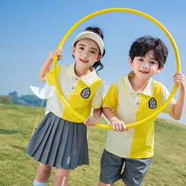 六一儿童节表演服儿童夏装套装休闲新款中大童学院风校服两件套潮