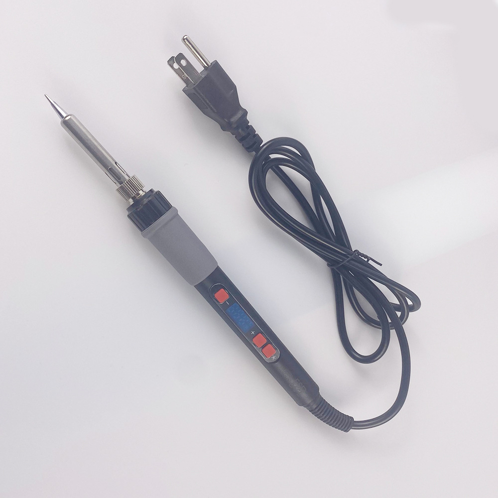 Soldador eléctrico con pantalla digital de 220V estándar europeo transfronterizo 60W soldador eléctrico de temperatura constante ajustable Juego estándar estadounidense Herramientas de soldadura