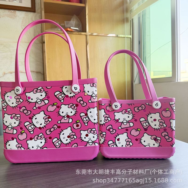 欧米の大型EVAビーチバッグ多機能収納バッグ女性用ハンドバッグDIY穴バッグ大容量スポット|undefined