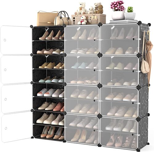Plastic simple shoe cabinet dust-proof large-capacity shoe storage artifact household multi-layer shoe shelf entrance large shoe cabinet