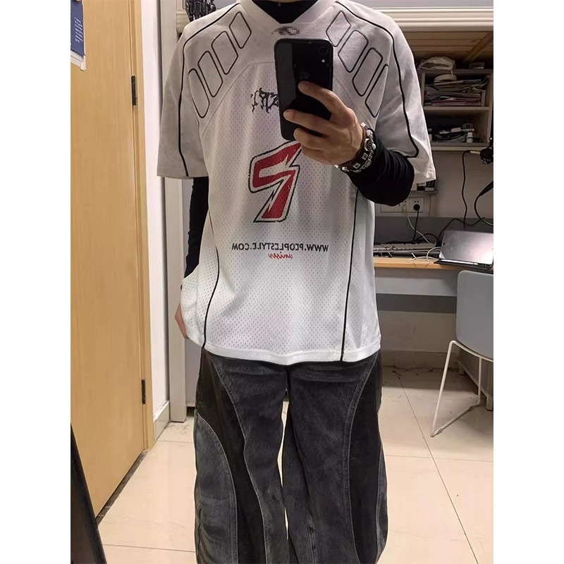 American-style Jersey T-shirt For Men, New Summer Breathable Motorcycle-style Cycling Motorcycle Clothing, Quick-dry_viptrois.com