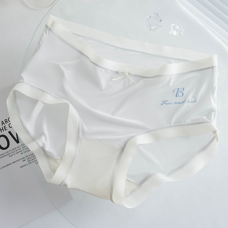 Ropa interior de las mujeres verano fino transpirable puro algodón antibacteriano sexy Girl Briefs Mediados cintura más tamaño ropa interior sin costuras mujeres