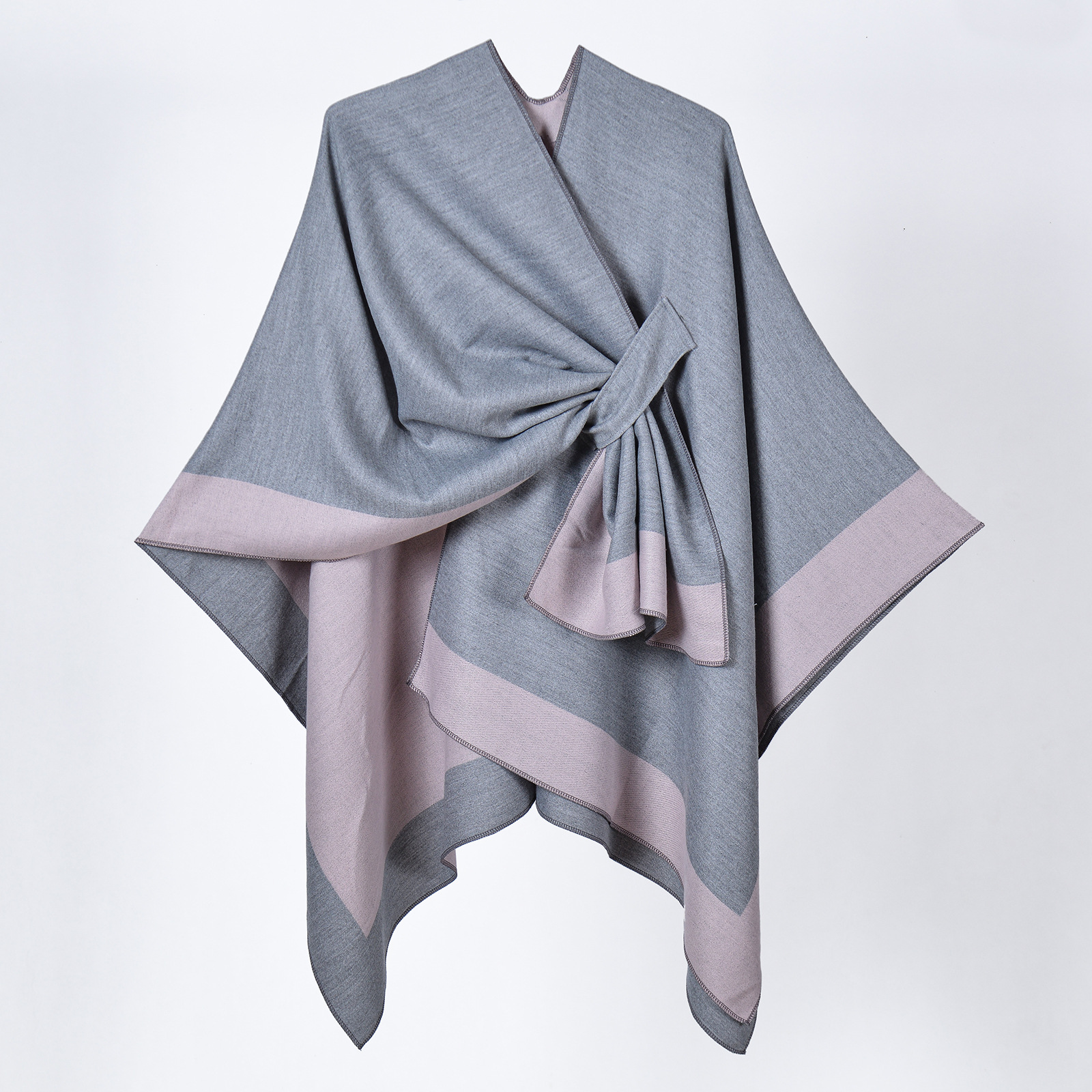 Barra oblicua de doble borde rosa claro