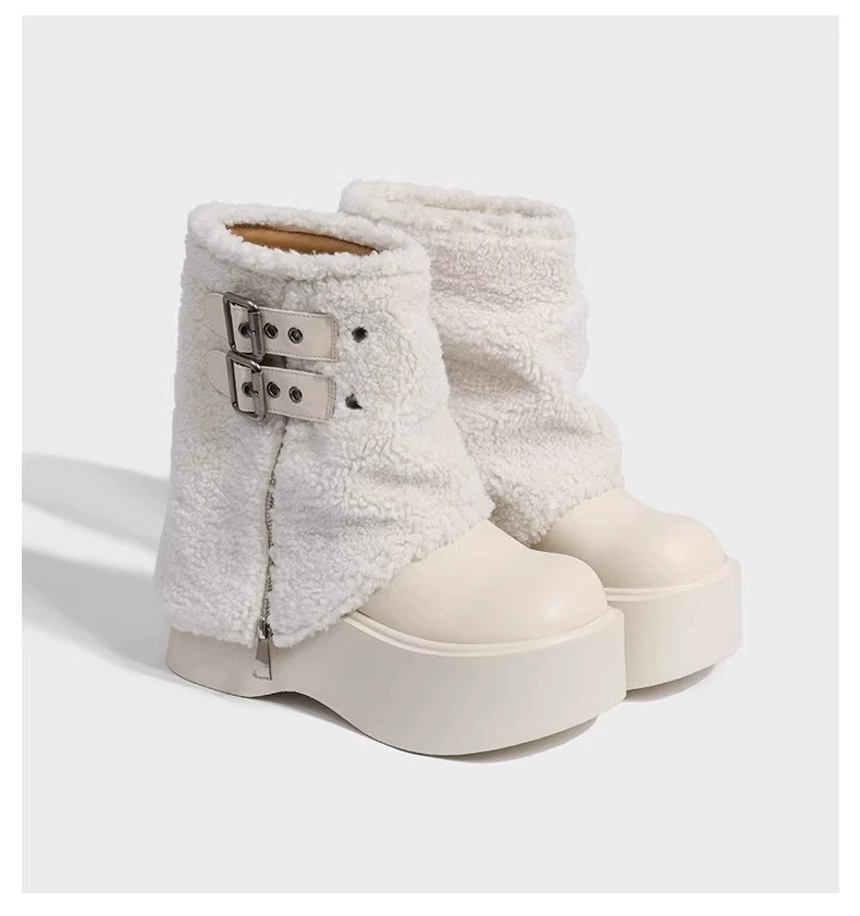 Platform Winter Boots, Women's Shearling-Style Lined, Warm Platform Sole, Sizes 35–40