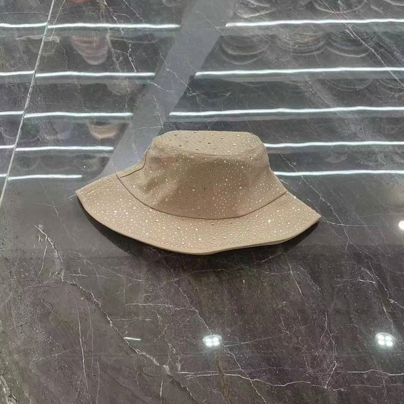 Frau Lässig Elegant Einfarbig Strass Breite Traufen Bucket Hat display picture 17