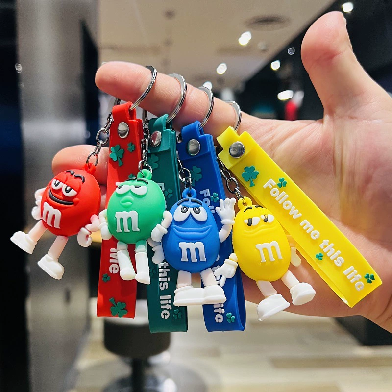 Weng Kai Cartoon Трехмерный шоколадный боб брелок m бобовый кукла подвеска компания открывает небольшие подарки