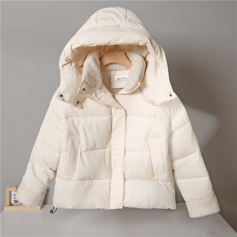 Ropa de algodón de mujer 2025 ropa de pan de invierno nueva chaqueta de algodón con capuchón multifuncional gruesa abrigo de algodón caliente de mujer abrigo corto