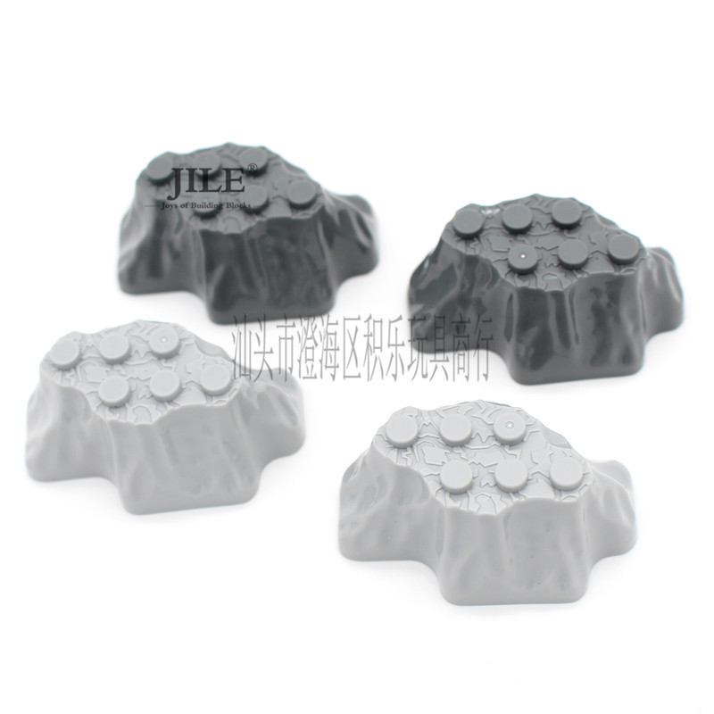 Compatible with domestic small particle building blocks rock rockery MOC stone 6-hole scene mountain building 0.1kg