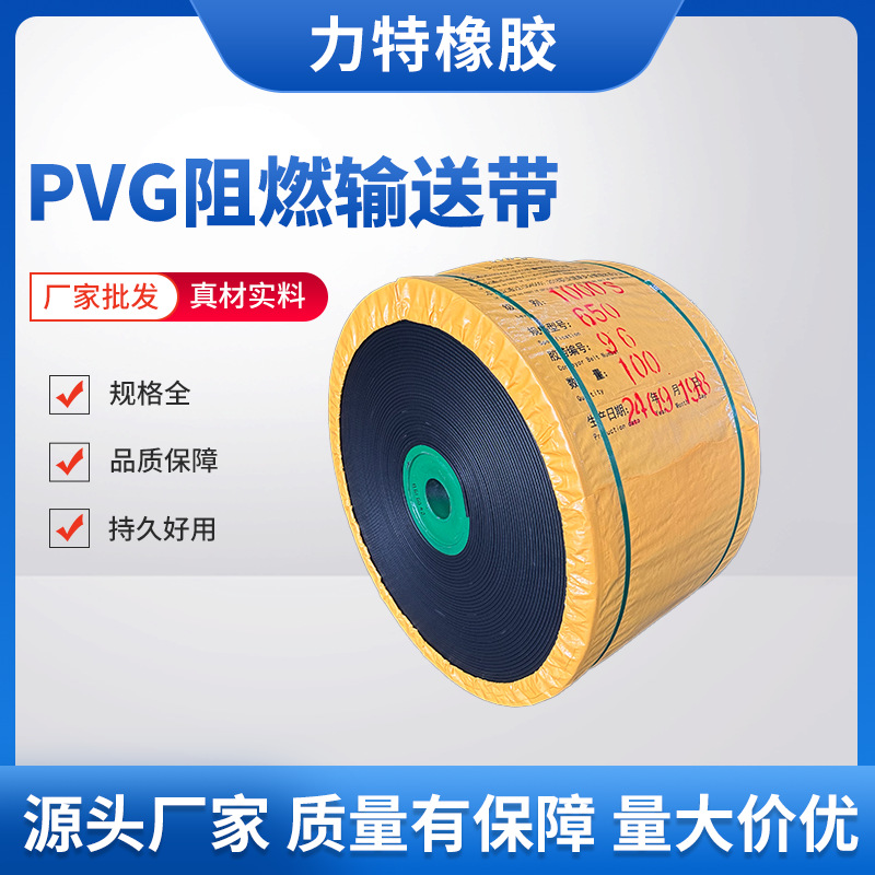 厂家直供阻燃防静电高强力高耐磨PVG3100S十五级整芯阻燃输送带煤