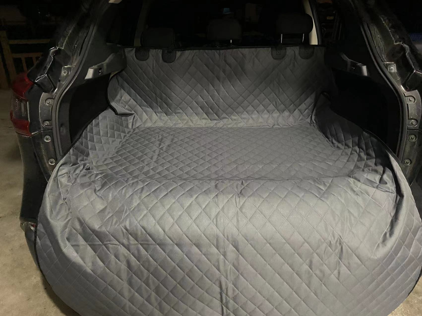 Large SUV black quilted cotton