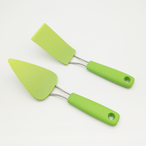 Stainless steel cake spatula, triangular cheese spatula, toothed pizza spatula, birthday cake spatula, knife, food spatula, baking tool
