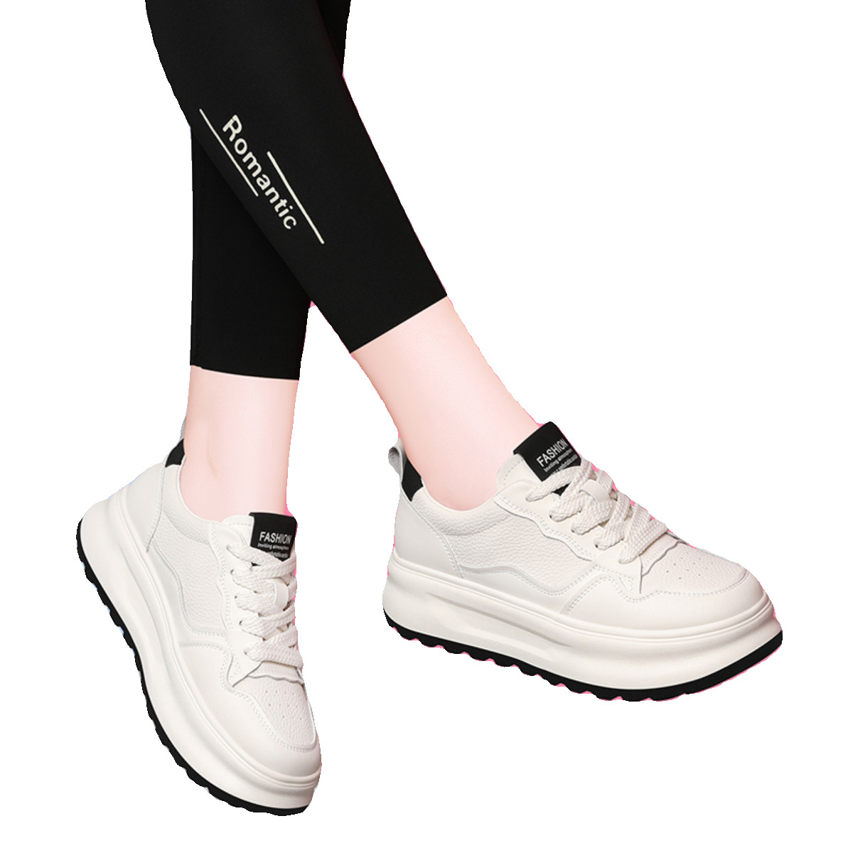 White Casual Sneakers For Women Soft Flat Sole Versatile Shoes_voghion.com