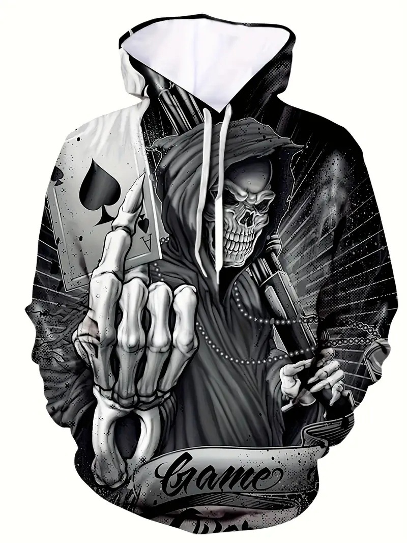 Men's 3d Digital Printed Diablo Hoodie Long Sleeve Pullover Top_voghion.com