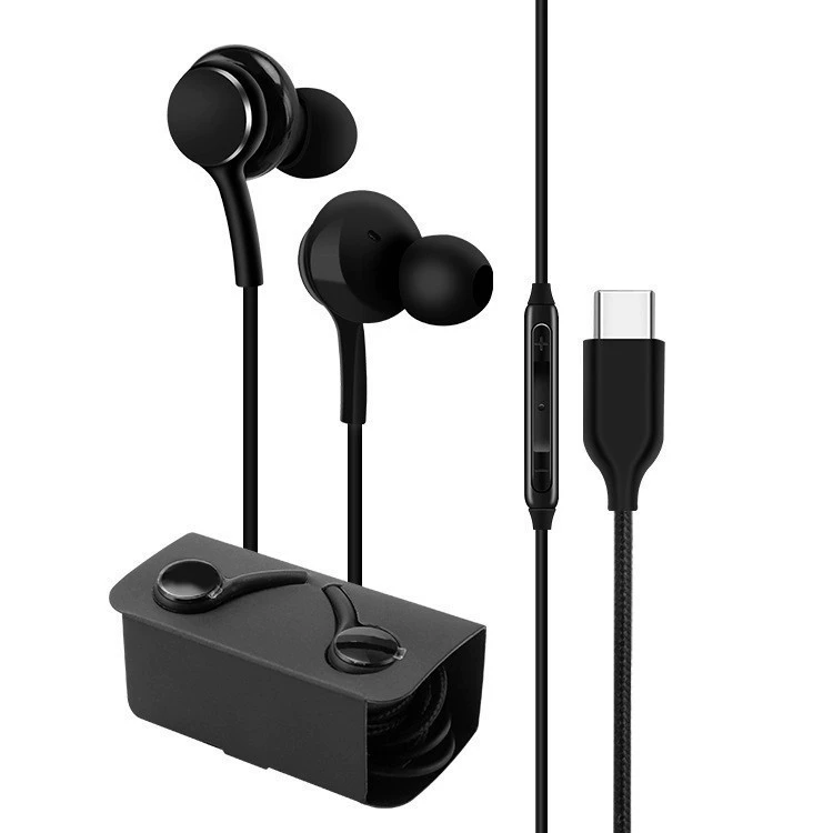 Проводные наушники (совместимы с Samsung) Note10/N20/S8/S10, цифровое кодирование Type-C, встроенный микрофон, HD-бас