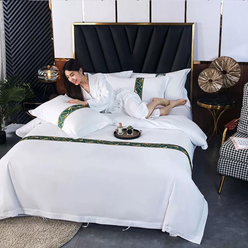 Постельное белье для пятизвездочных отелей, хлопковый комплект из четырех предметов, простыни для B&B, комплект из трех предметов, комплект из семи предметов для отеля, комплект из восьми предметов