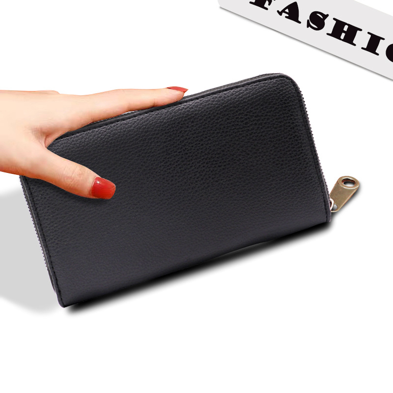 Largo titular de la tarjeta de gran capacidad de las mujeres simple elegante multi-tarjeta de identificación bolsa de conducción titular de la tarjeta de los hombres de negocios titular de la tarjeta pu