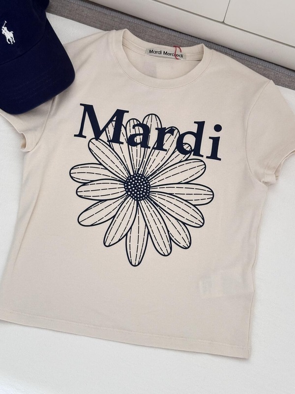 韓国マルディトレンディな半袖フラワープリントゴールドハイシルバー夏ラウンドネック純綿ルーズTシャツトップトレンディ|undefined