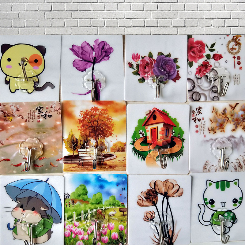 Seamless hook hook pattern hook hook non-print Hook nail-free hook kitchen toilet adhesive hook manufacturers