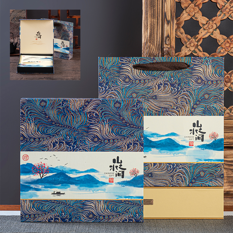 Caja de embalaje de té Pu 'er imitación de madera caja de regalo vacía de té caja de té blanco de pastel de siete g 357g caja de almacenamiento de pastel de madera