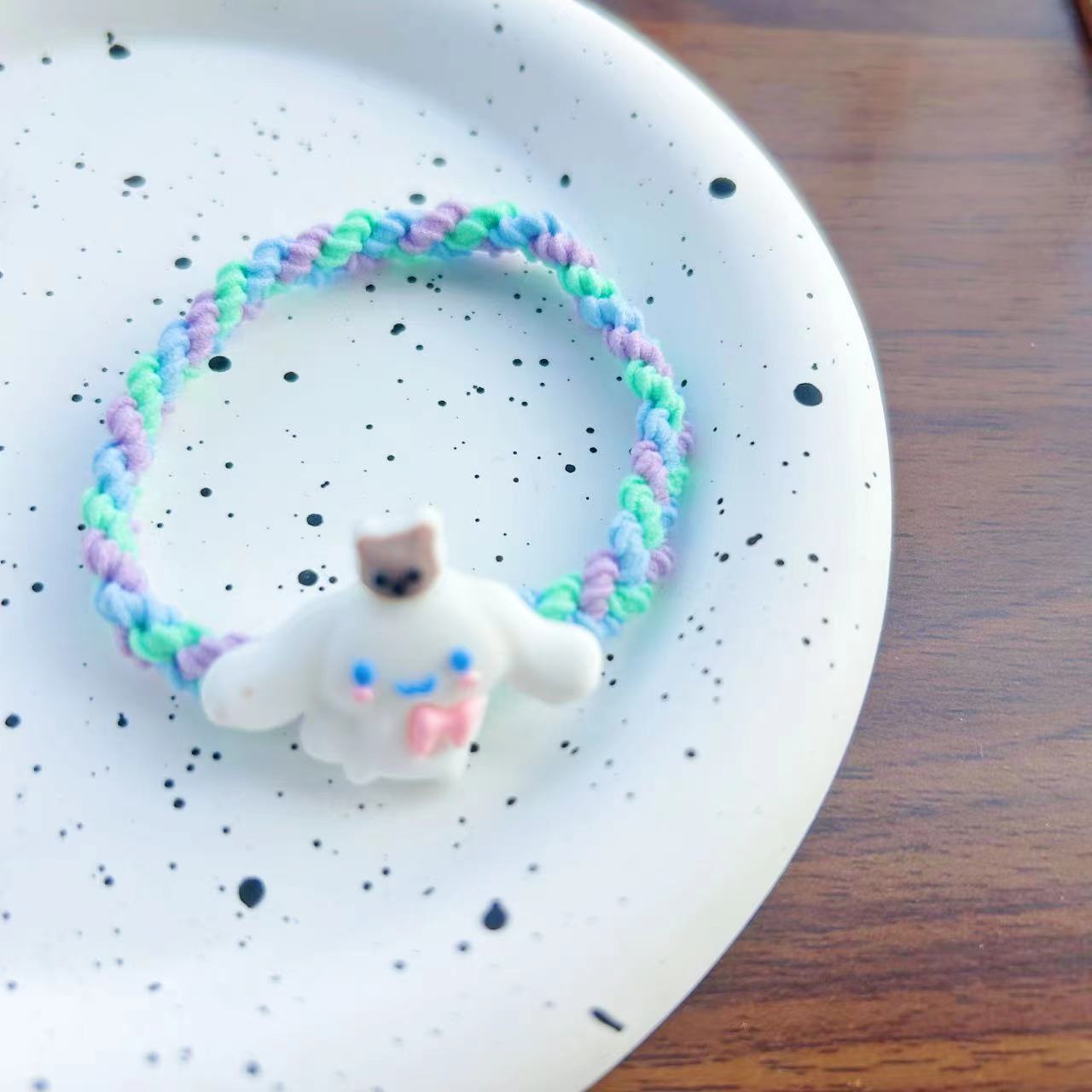 Niños Kuromi elástico Sanliou joyas para el cabello niñas lindas dibujos animados anillo para el cabello niñas atado cabello cuerda al por mayor