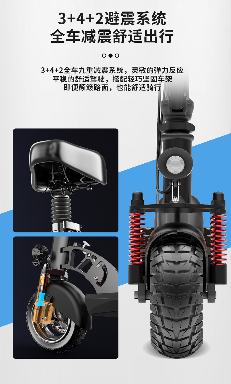 Cross-Border Best-Selling 10-Inch Foldableing Electric Vehicle with High Endurance and Dual-Drive Lithium Battery for Driving Adult Electric Bicycles