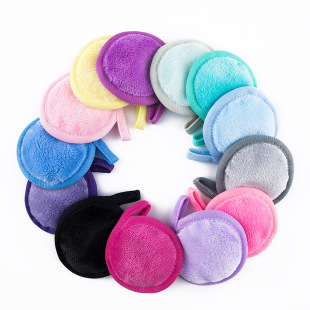 Microfiber multicolor soft makeup remover pad manufacturers wholesale lazy clean water face cleansing puff makeup remover cotton pad