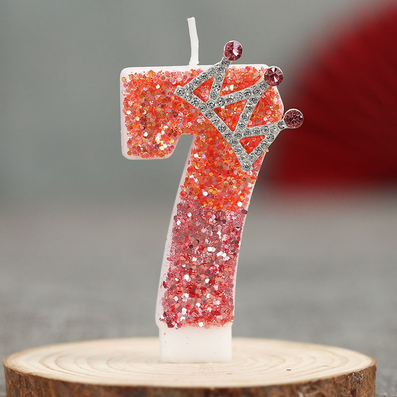 Velas de cumpleaños numéricas creativas con corona, decoración para pasteles – Producto caliente en Temu