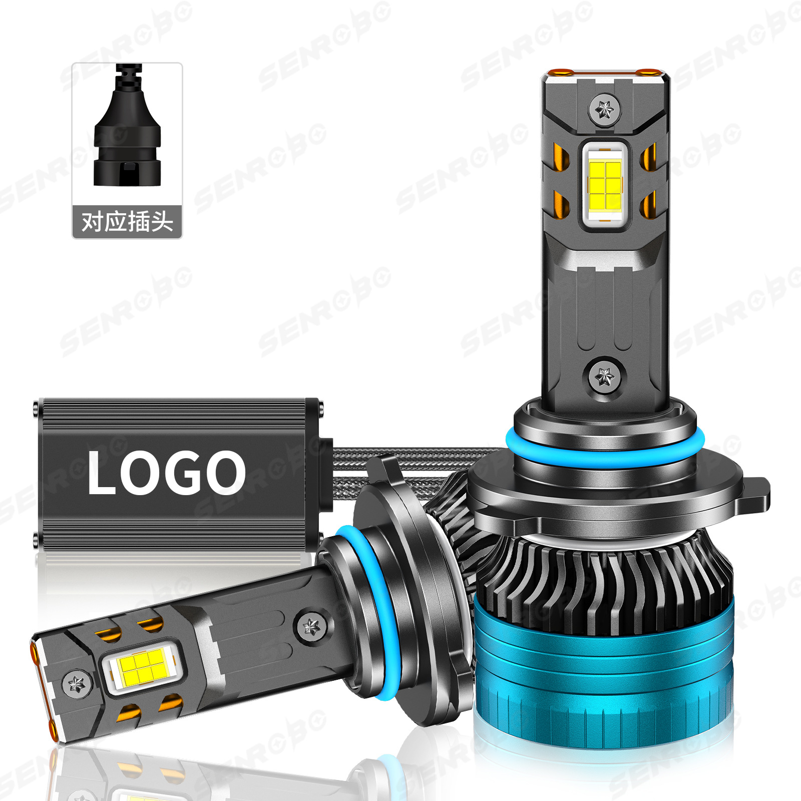 SENROBO transfronterizo doble tubo de cobre condujo faro 110W de alta potencia condujo lámpara de automóvil lámpara de modificación