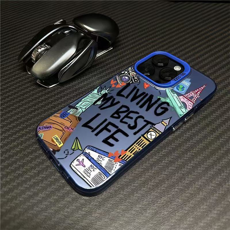 Nuevo en inglés aplicable funda para teléfono móvil iphone16 Apple 15promax/14 anti-caída 13pro12 Europa y América 11xr