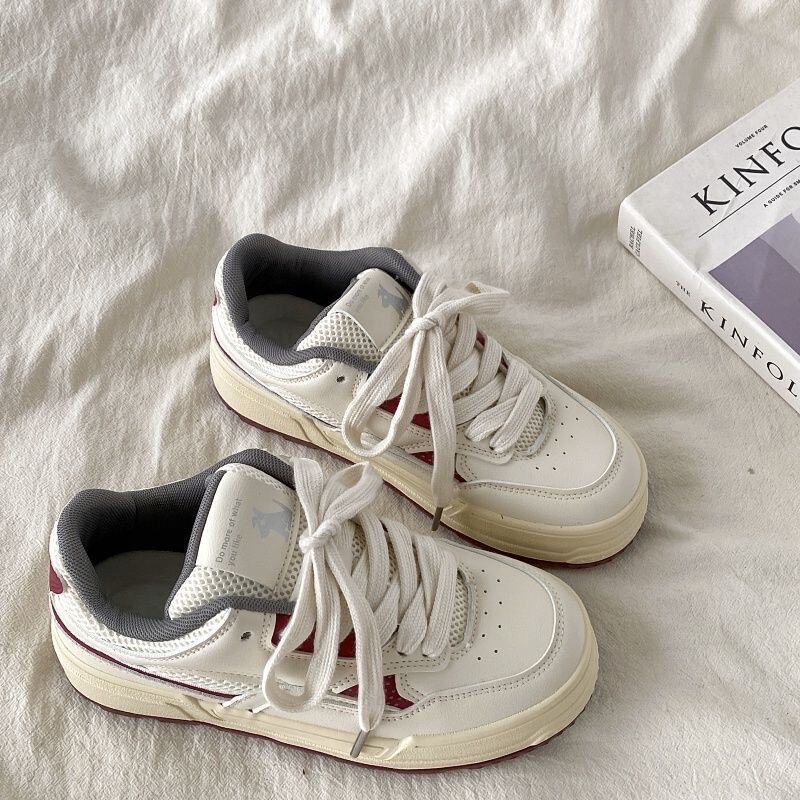 Versatile Retro Round-Toe Sneakers for Women 2025 Autumn Thick-Soled Fashion Niche Design White Shoes Sneakers Dropshipping Versatile Retro Round-Toe Sneakers for Women 2025 Autumn Thick-Soled Fashion Niche Design White Shoes Sneakers Dropshipping