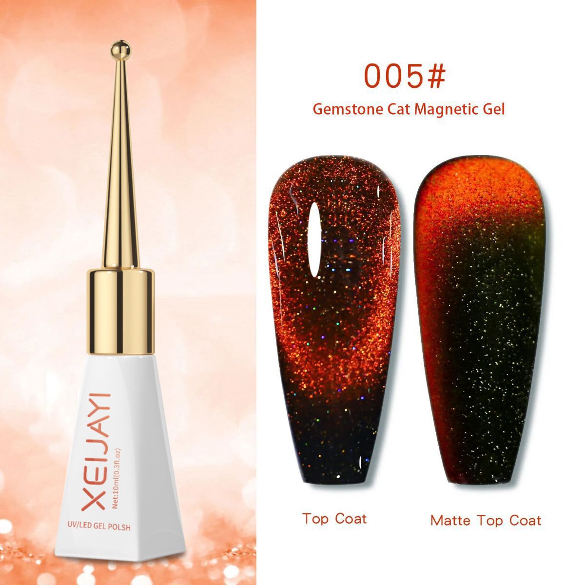Kit de Esmalte Gel Ojo de Gato 12D Efecto Aurora para Manicura