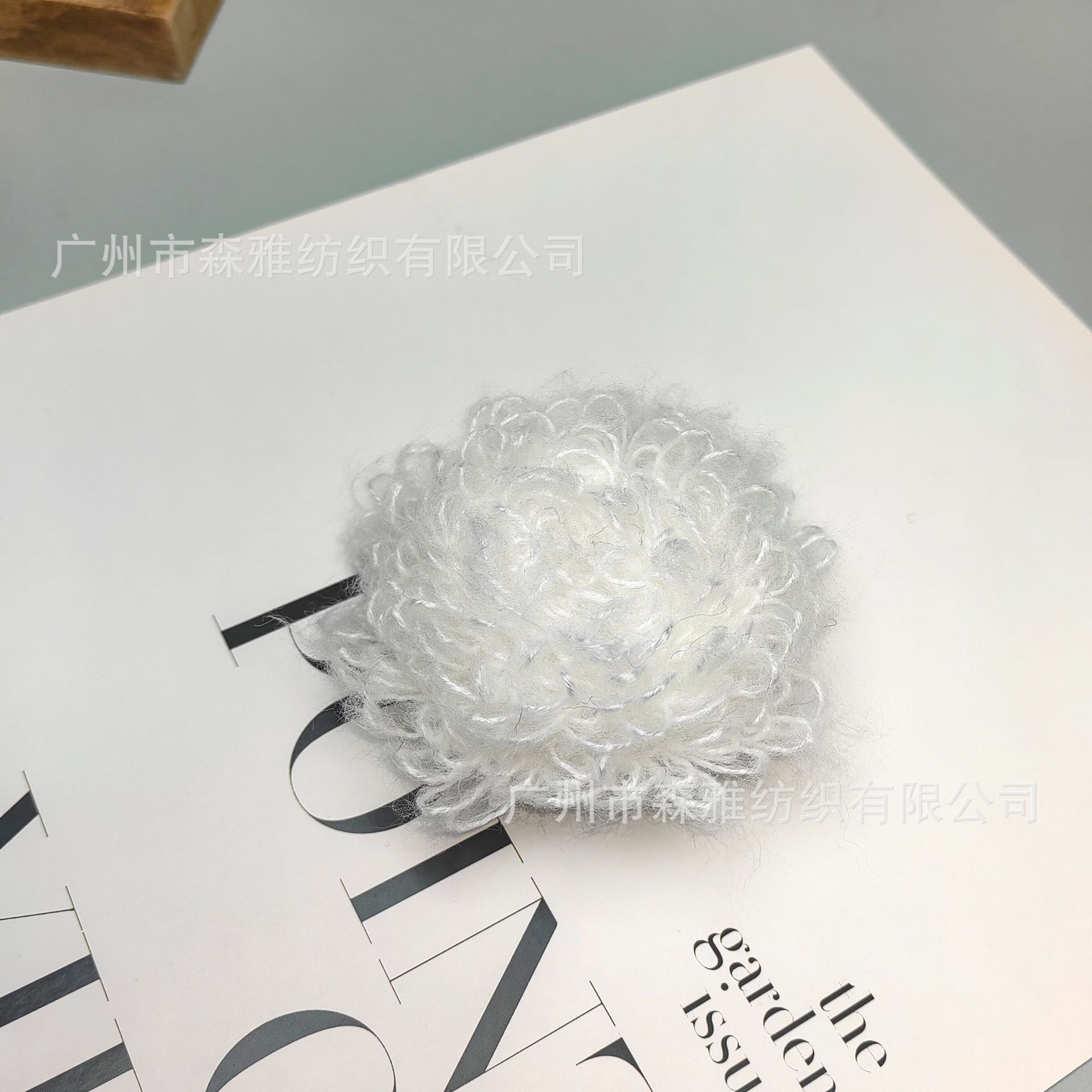 Clásico cabello de mohair pequeño peluche acessorios de cabello de mohair encaje cinta DIY bufandas mantas