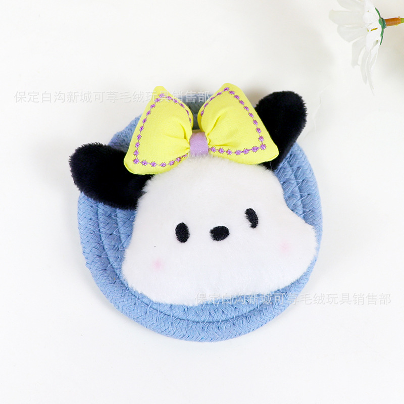 Pequeño libro rojo con el mismo párrafo lindo rubor Pacha perro colgante de felpa niña corazón bolso escolar colgante muñeca creativa llavero