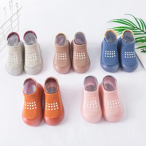 Baby first step shoes Spring and Autumn Soft Sole Boys and Girls Baby Shoes Anti-Slip Floor Shoes 1 Year 10 Months Infants' Shoes and Socks