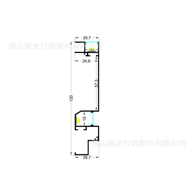 Corner light ceiling instead of gypsum board LED hard light bar housing kit aluminum trough light trough line light Corner light ceiling instead of gypsum board LED hard light bar housing kit aluminum trough light trough line light