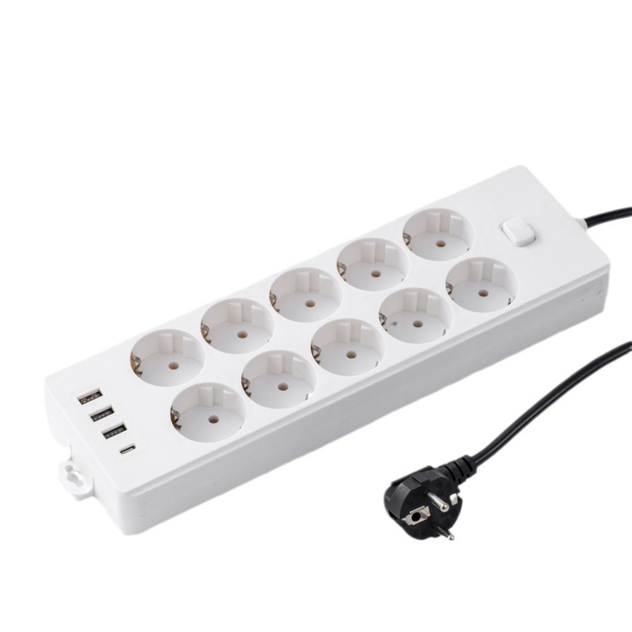 Fábrica de venta directa enchufe estándar europeo enchufe estándar europeo enchufe USB tipo-C enchufe 2m 3m placa de conexión de conexión