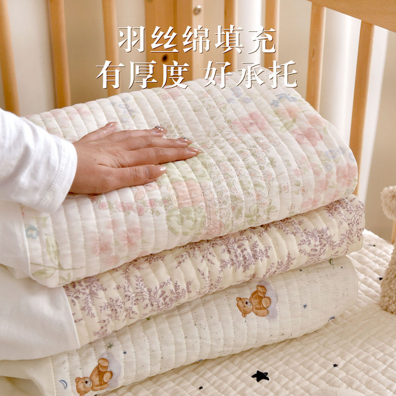 宝宝纯棉秋冬加厚床笠新生婴儿豆豆绒床垫幼儿园儿童拼接床罩|undefined