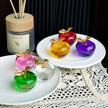 彩色水晶苹果装饰品摆件现代简约家居软装柜台展示手工水晶小苹果