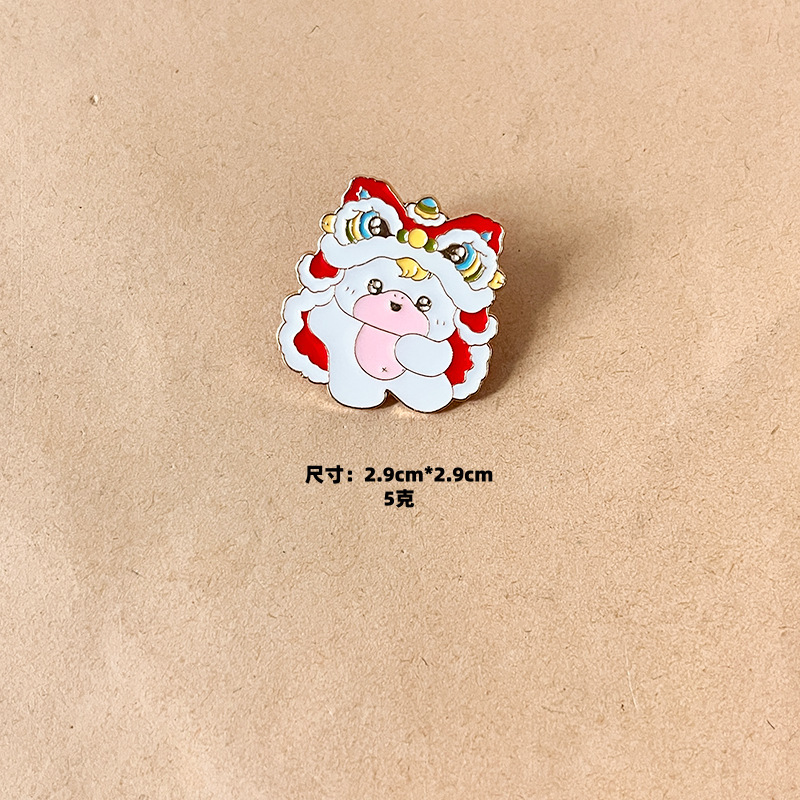 Año del Caballo broche de mujer adorable insignia japonesa de Año Nuevo dibujos animados pin decoración creativa cierre pin accesorios mochila