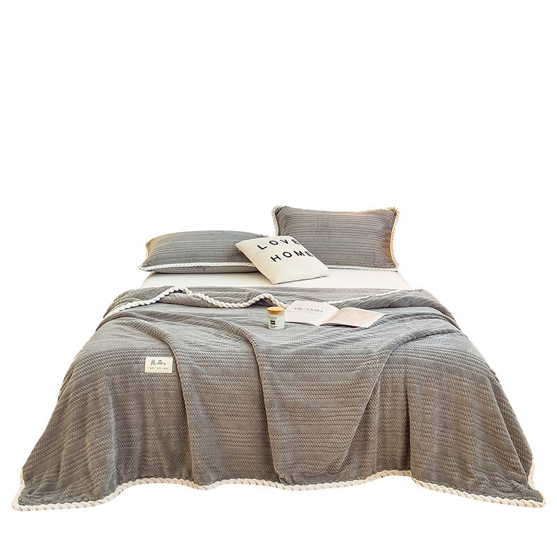 Mantras de lana de leche siesta de oficina sofá de lana de coral aire acondicionado mantas de cama engrosada edredón pequeño para niños