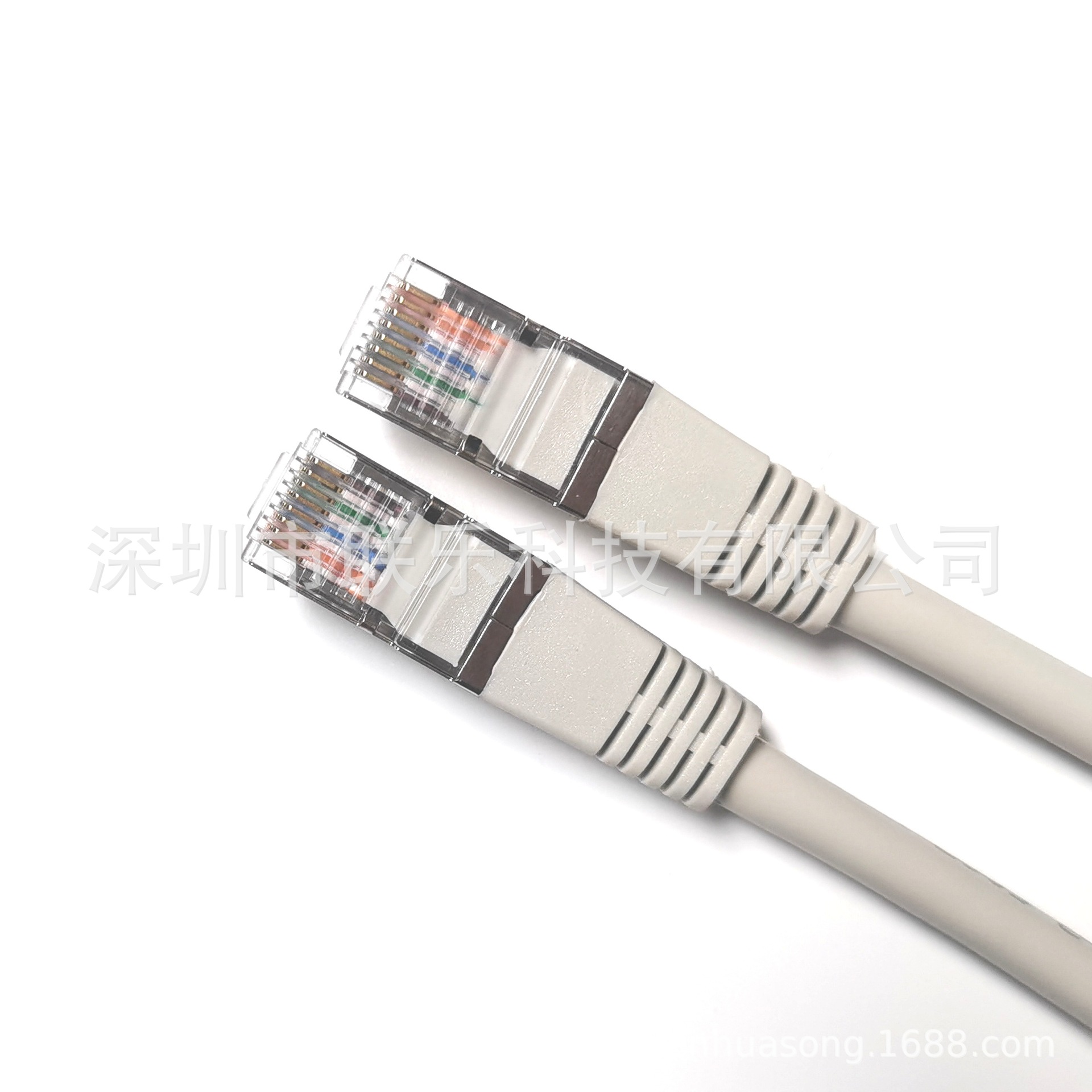 电脑网线网络跳线FSTP无氧铜双屏蔽双头串口线8P8C PLUG 2米贝吉