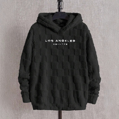 2025 Amazon Supplier Cap-Lined Loose Casual Sport Sweatshirt Lamb Wool Hooded Sweatshirt New Style