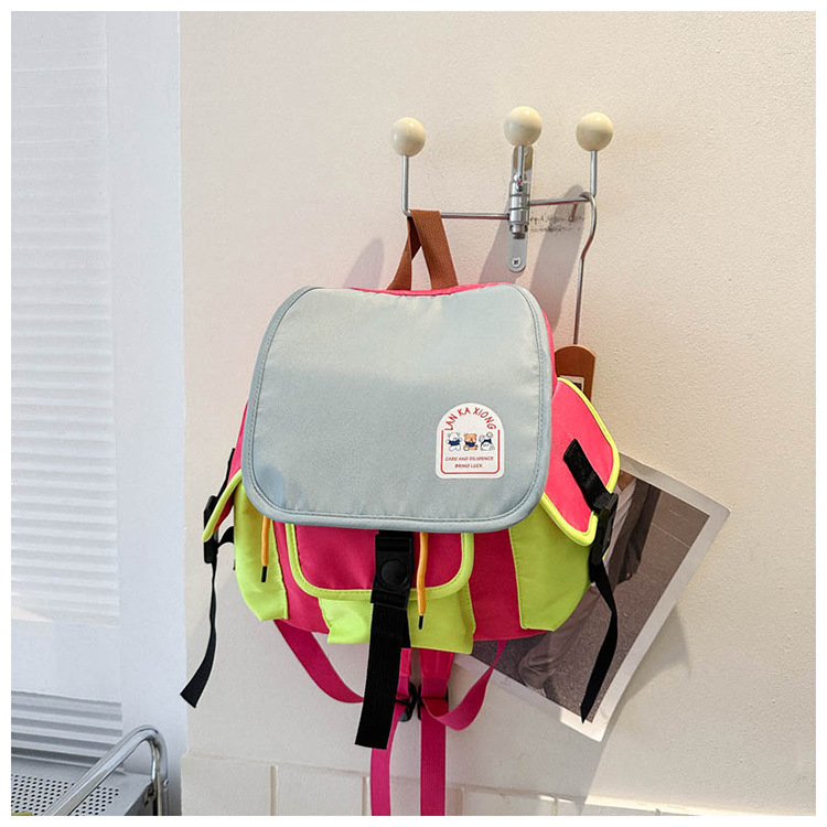 Women's Nylon Splicing Cute Square String Fashion Backpack display picture 3