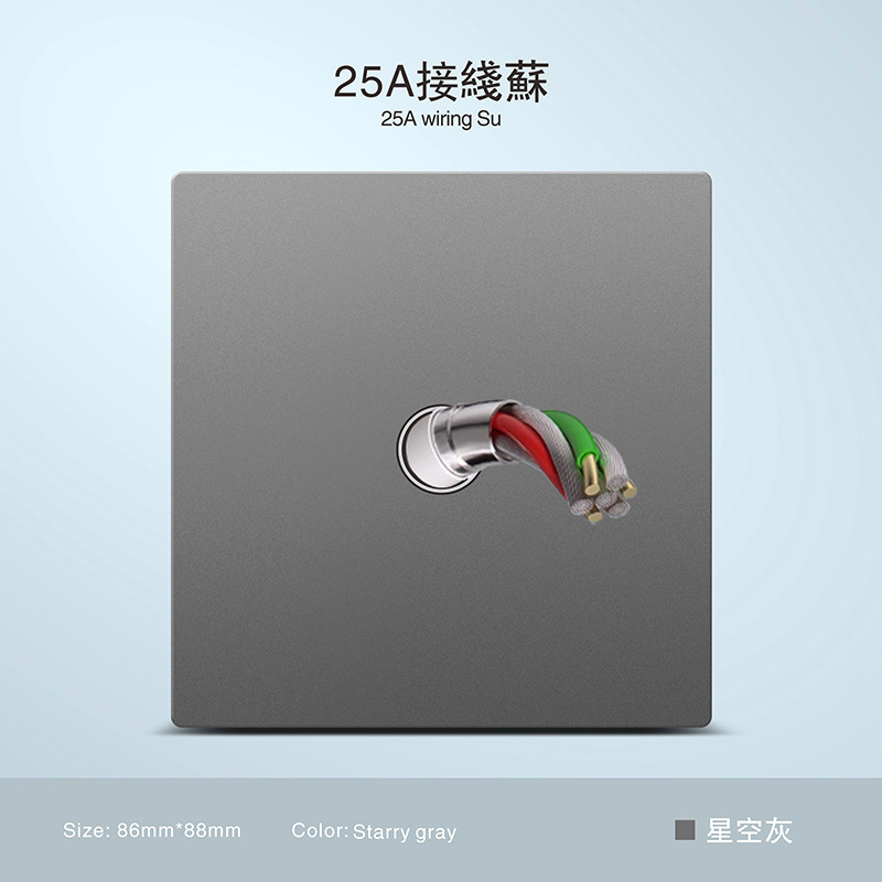 Inglés ultra delgada piel gris 250V pared escondida toma de corriente 13A Hong Kong Macao puerto con interruptor de oferta transfronteriza image 45